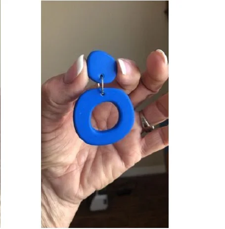 Royal blue Large Funky Earrings Neon Vintage Jewelry Style Acrylic Resin Drop Dangle Earrings for Women