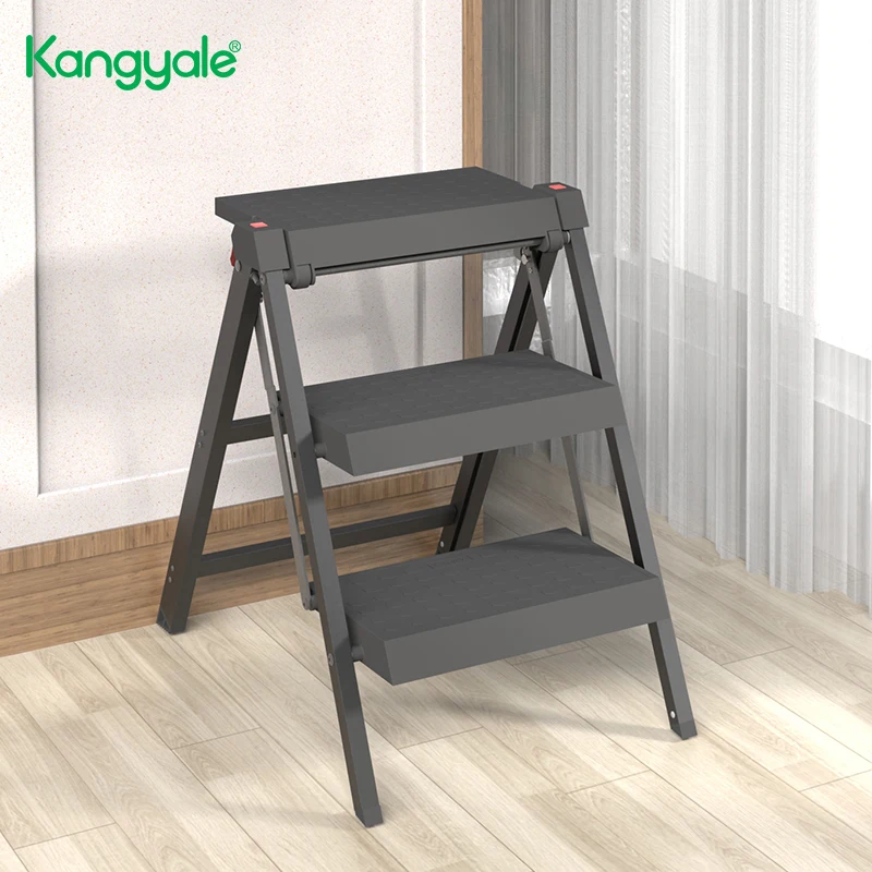 Kangyale Hot Sale Indoor Folding Stairs Aluminium Multifunctional Household Foldable Ladders