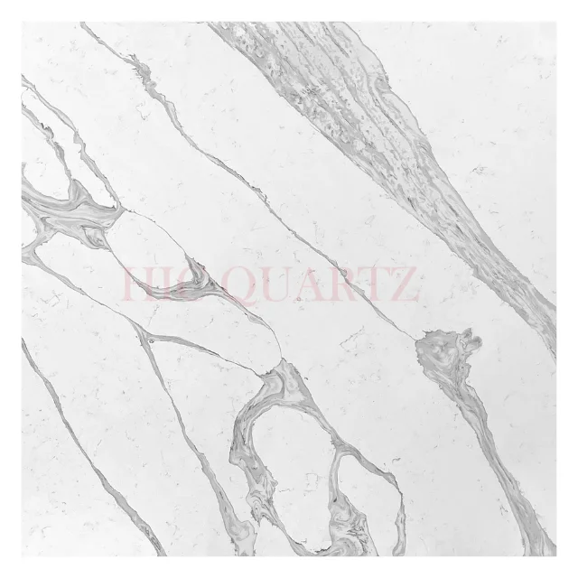 Andes Calacatta Style Artificial Quartz Stone Best Price for Kitchen Countertop Cabinet Top Vanity Top Wall panel