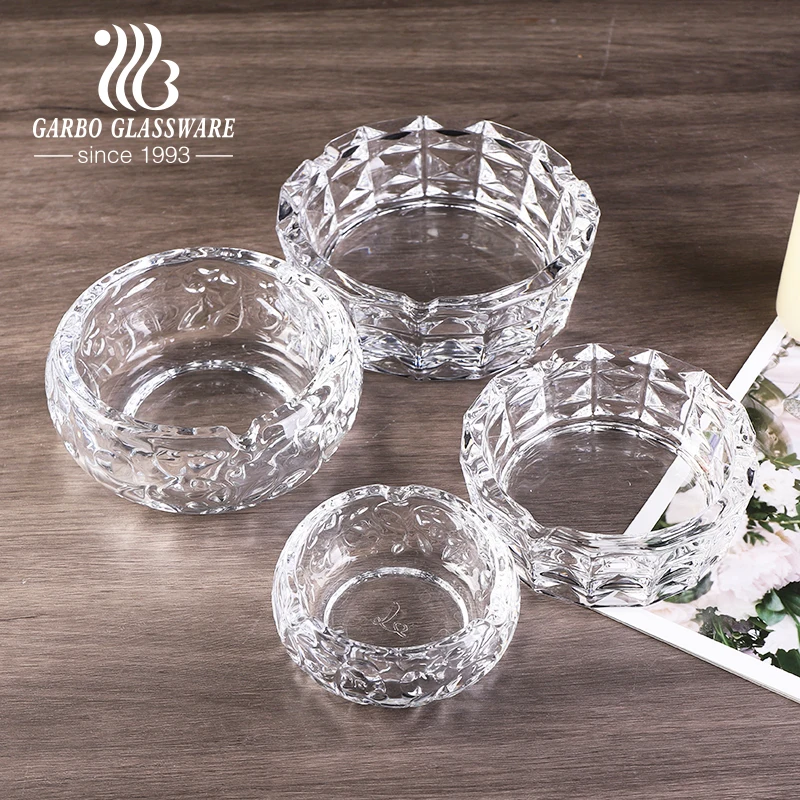 Color decor glass ashtray for home decoration smoking cigar ashtray tableware round glassware smoke hotel ashtrays