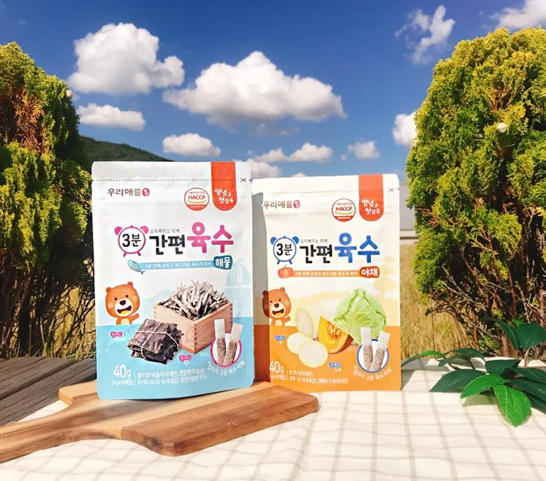 Customized Good Quality Simple Design Easy Food in 3 minute Seafood broth water for kids made in Korea