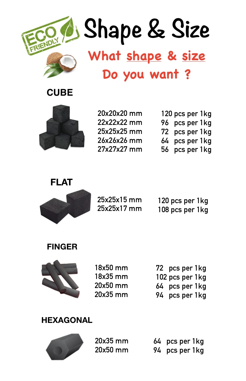 Best Seller Coconut Charcoal Finger Stick Shisha  High Quality Coconut Charcoal Stick for Hookah