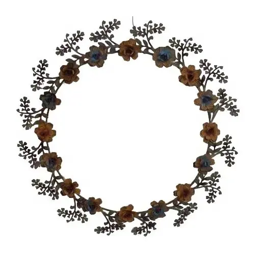Royal Look Designer Metal Iron Flower Wreath For Christmas Festival Parties Hanging Decoration Flower Wreaths