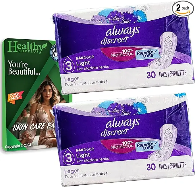 Always Discreet, Incontinence Liners, Very Light, Long Length, 111 Count