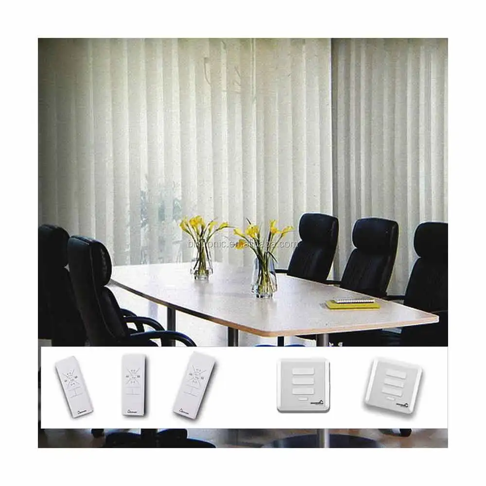 Bintronic Appliances for Home Interior Design Motorized Vertical Blinds Electric Office Door Blinds