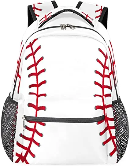 Baseball Sport Backpack School Bookbag for Kids Boys Girl, Softball Backpacks Book Bag Travel Hiking Camping Daypack
