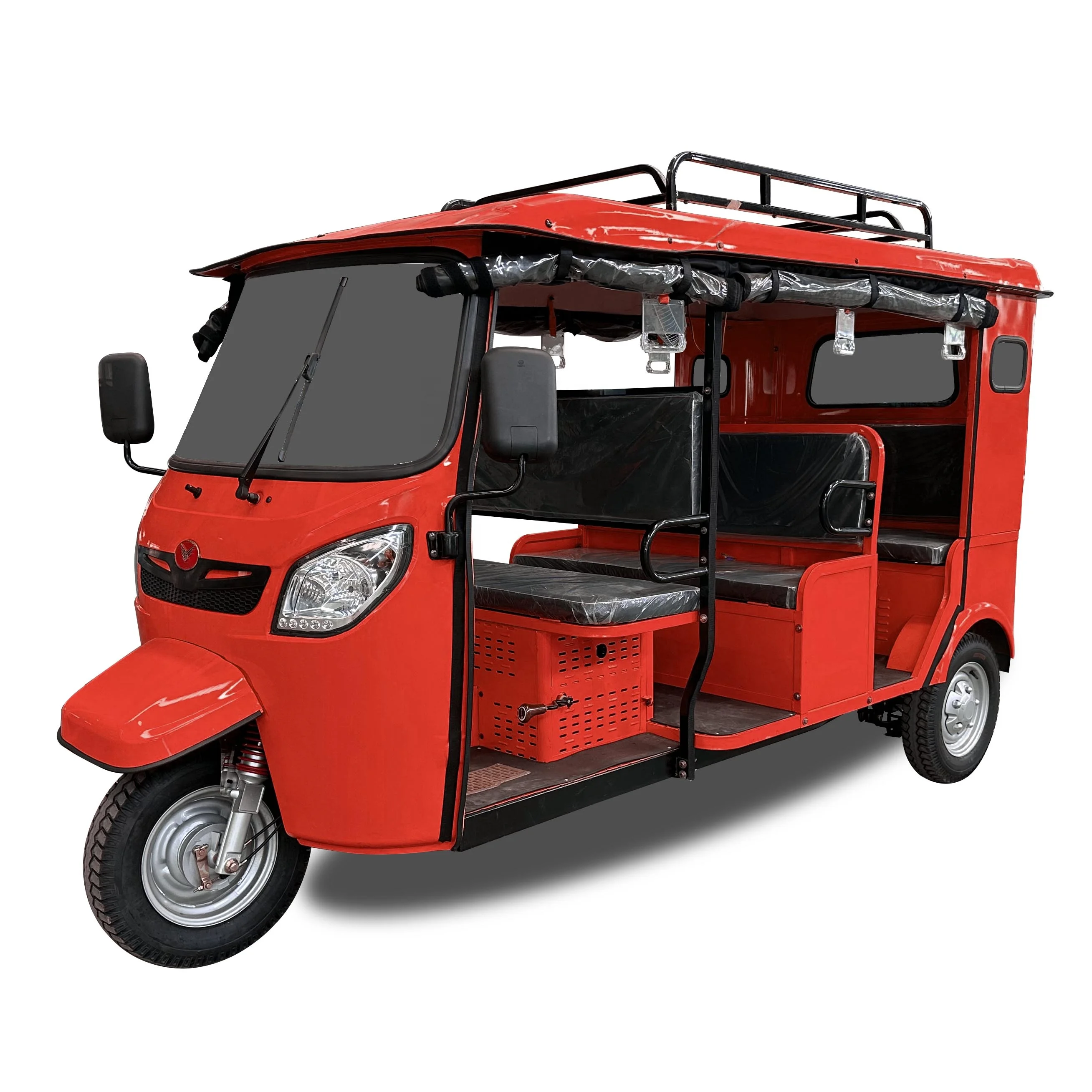 9 Seater Tuk Tuk Three Wheel Auto Taxi Tricycle Motorized 3 Wheel Motorcycle For Passengers Gasoline Engine Driving