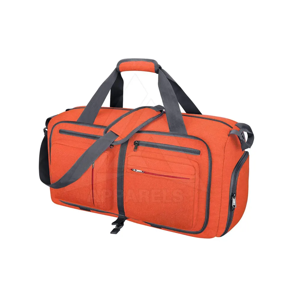 High Quality Custom Made PU Leather Duffel Bag Large Capacity Travel Outdoor Sports Wholesale Price Lining Material Polyester