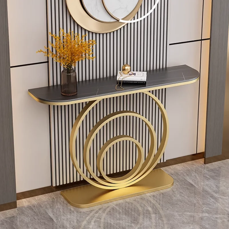 Luxury Household Stainless Steel White Marble Top Entryway Table CECX012 For Hallway