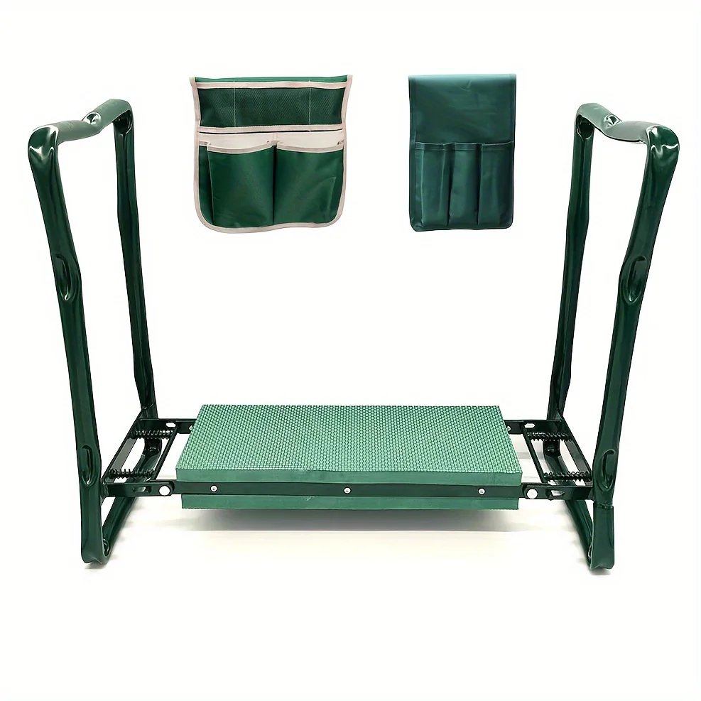 60*27*49cm Garden landscape Kneeler Thicken Widen Soft Kneeling Pads Seat Heavy Duty Foldable Gardener Stool Gardening Tools bag