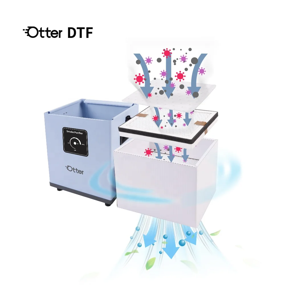 Otter DTF Mini Smoke Powder Air Remove Filter DTF Dryer Curing Oven With Air Purifier For DTF Machine