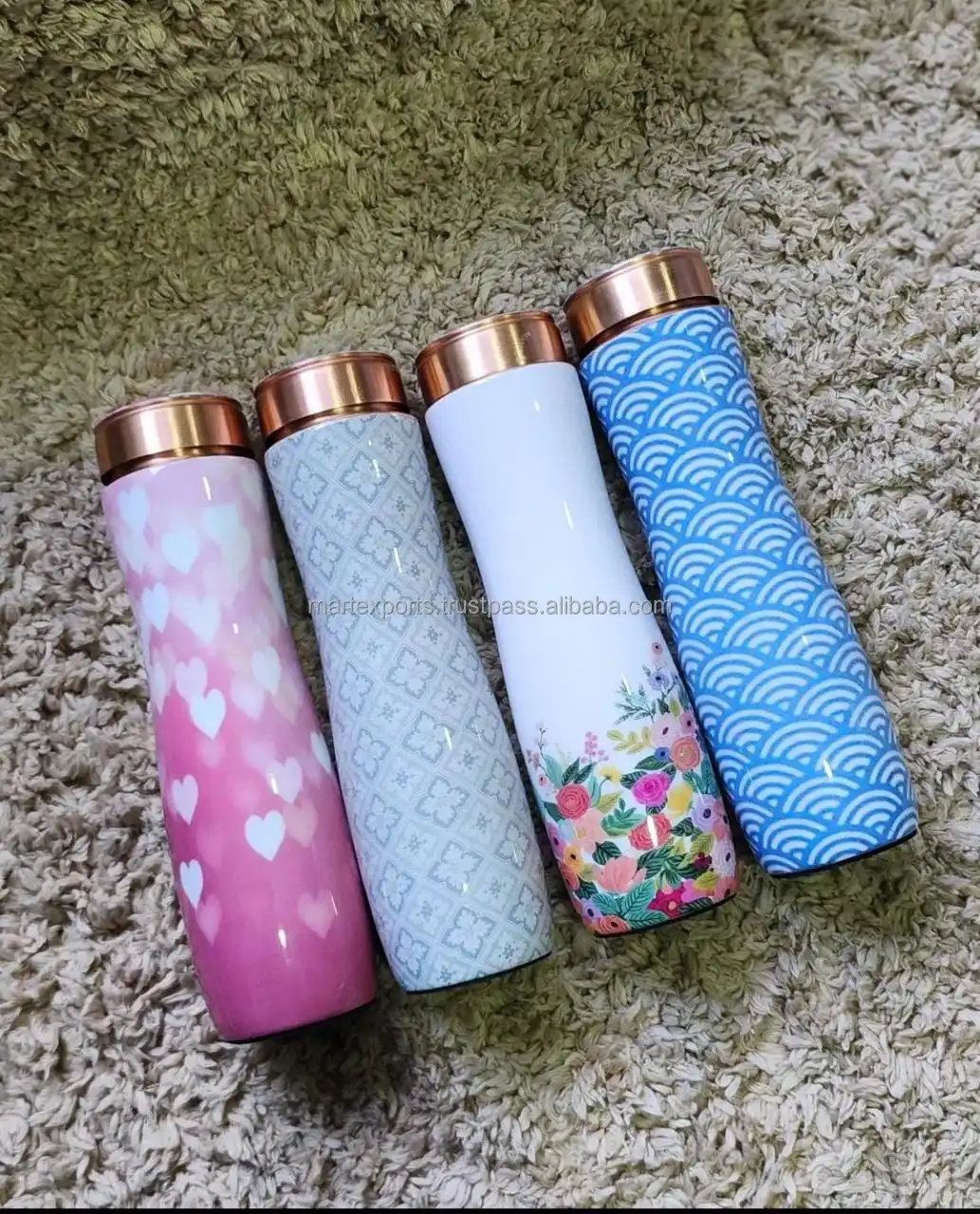 Top Seller Copper Curve Printed Water Bottles in Designer Prints available with best price and Premium Quality free, reusabl