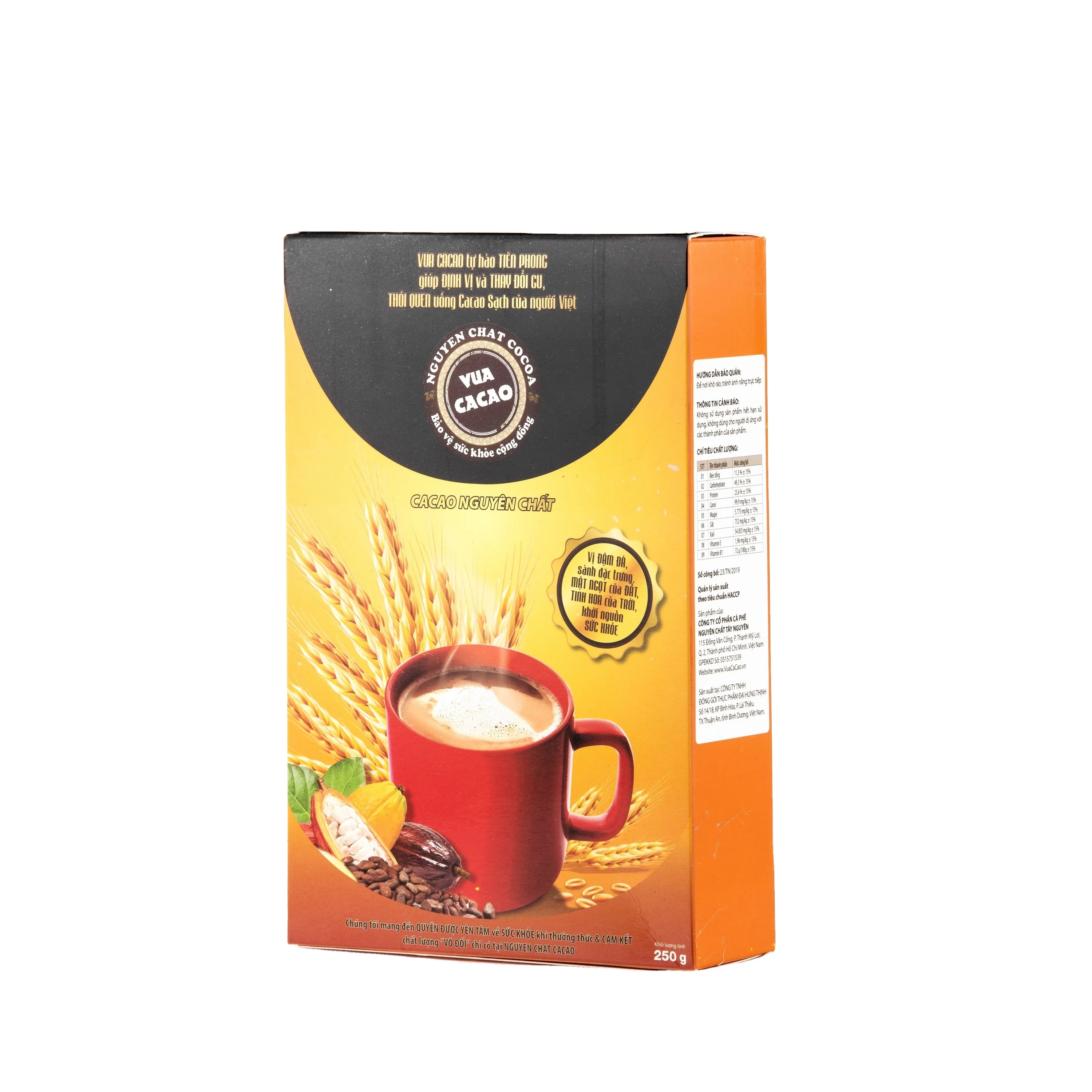 Dark Brown Chocolate 100% Balance 0.250kg Weight bittersweet Hot brew Food Ingredients PURE COCOA POWDER From Vietnam