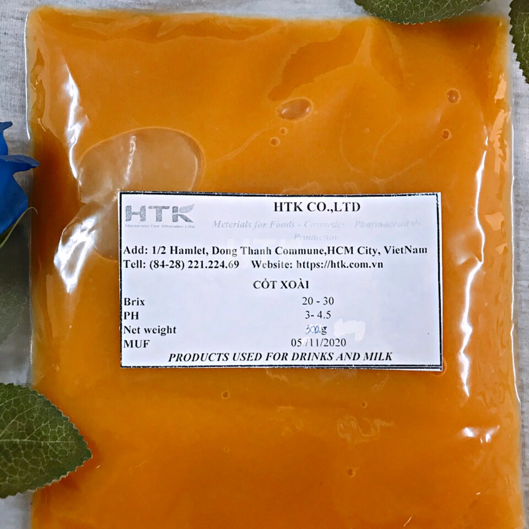 Trending 2023 Frozen MANGO Concentrate CAT CHU/KAEW BQF from HTK Food factory in Vietnam used for Food & Beverage Ingredients