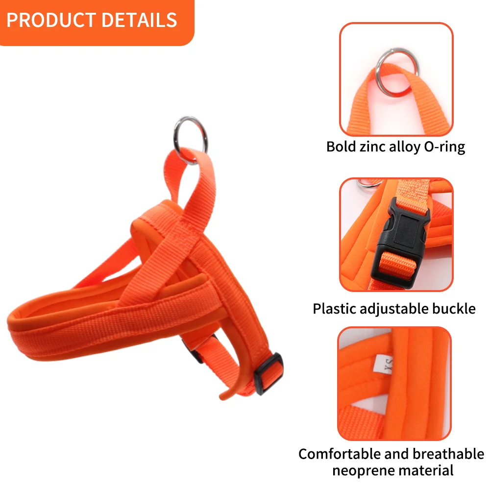 Belt Crown No Pull Simple Dog Harness set  Nylon Tactical Dog Vest Harness