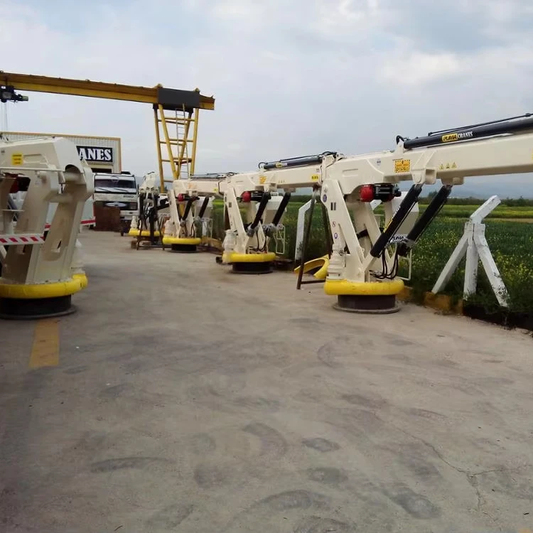 Best Quality Puma Cranes Fast Delivery  Hydraulic Telescopic Boom Marine Deck Crane Vessel Ship Crane  For Shipyard From Turkey