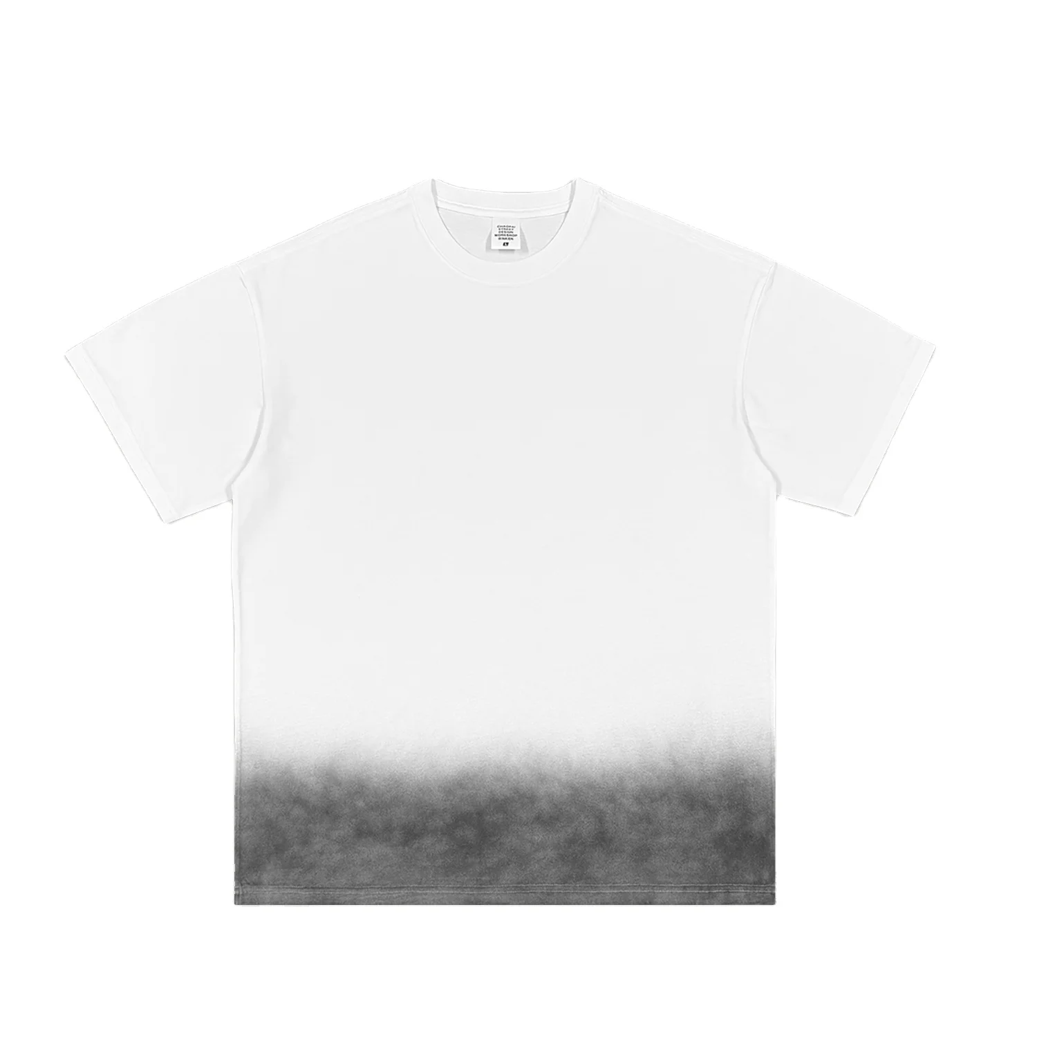 250 GSM белая винтажная стираемая градиентная T-Shirt-100 % хлопок быстросохнущая дышащая модель большого размера с круглым вырезом