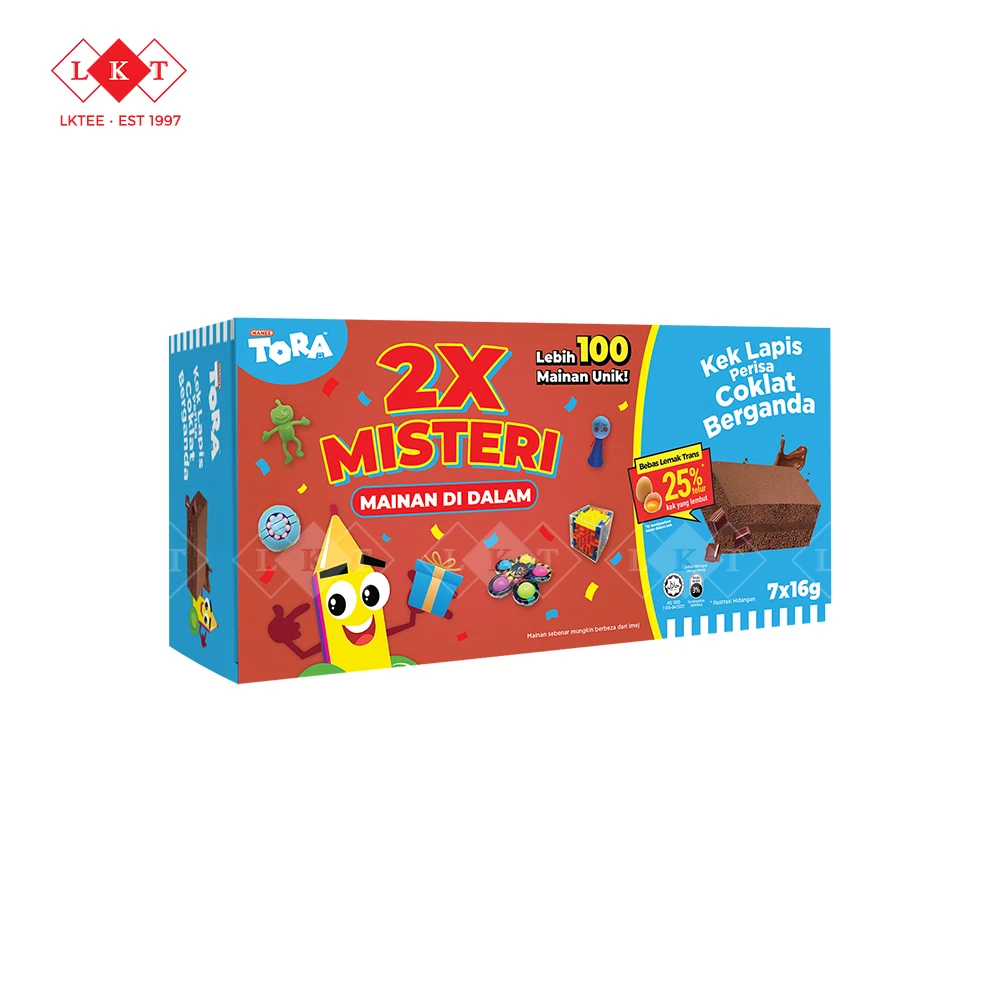 Tora Layer Cake Strawberry Chocolate Flavored Soft Cream Sponge Cake Mamee Wholesale Malaysia