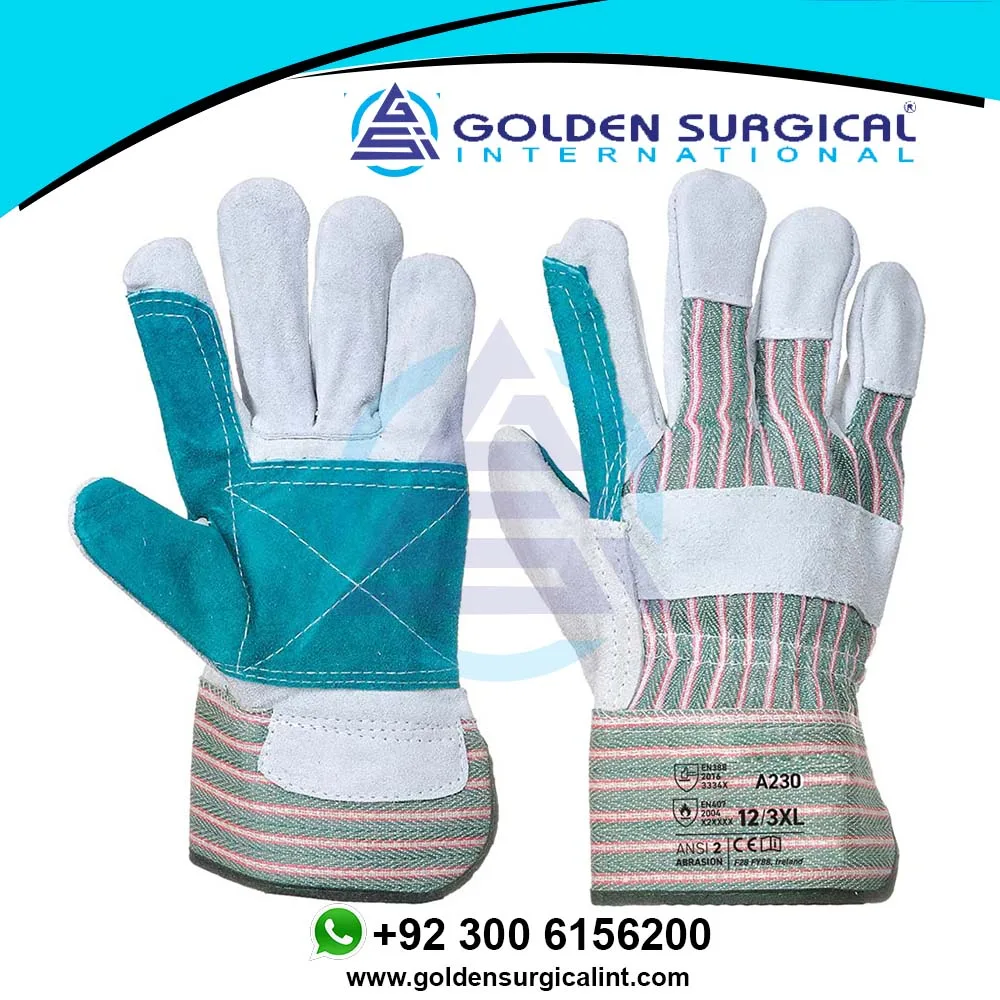 Double Palm Rigger Heavy Duty Hand Gauntlets Protection Safety Work Wear Wholesale Low MOQ Cheap Price