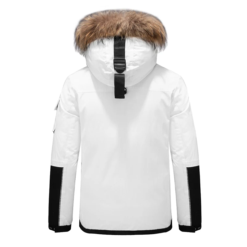 Down Jacket Custom Color Mens Lightweight Waterproof Down Puffer Winter Jacket Coat Men Hooded Fur Plus Size Jacket