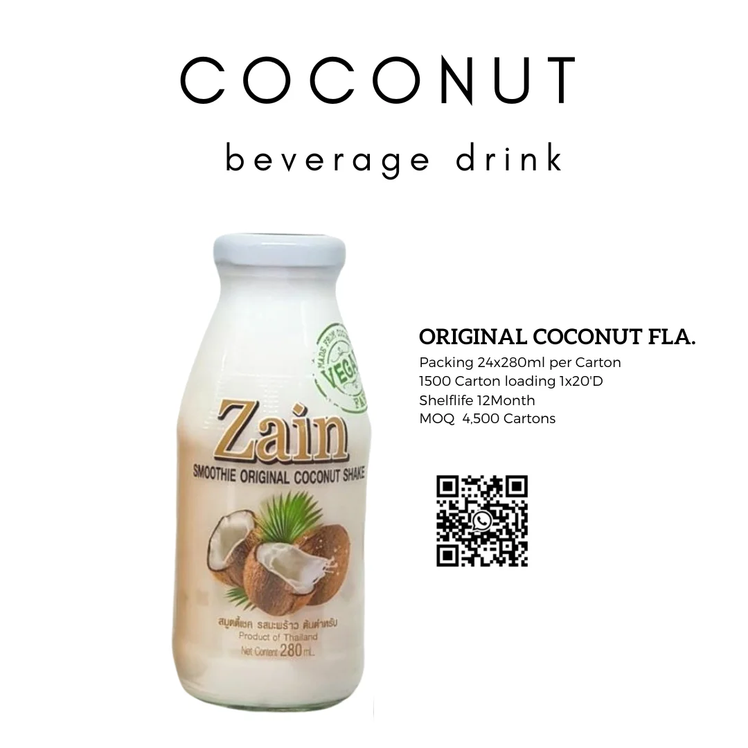 Zain Coconut Beverage drink Rose Flavor of   Ajintai Company Limited Product of Thailand  AjintaiZen