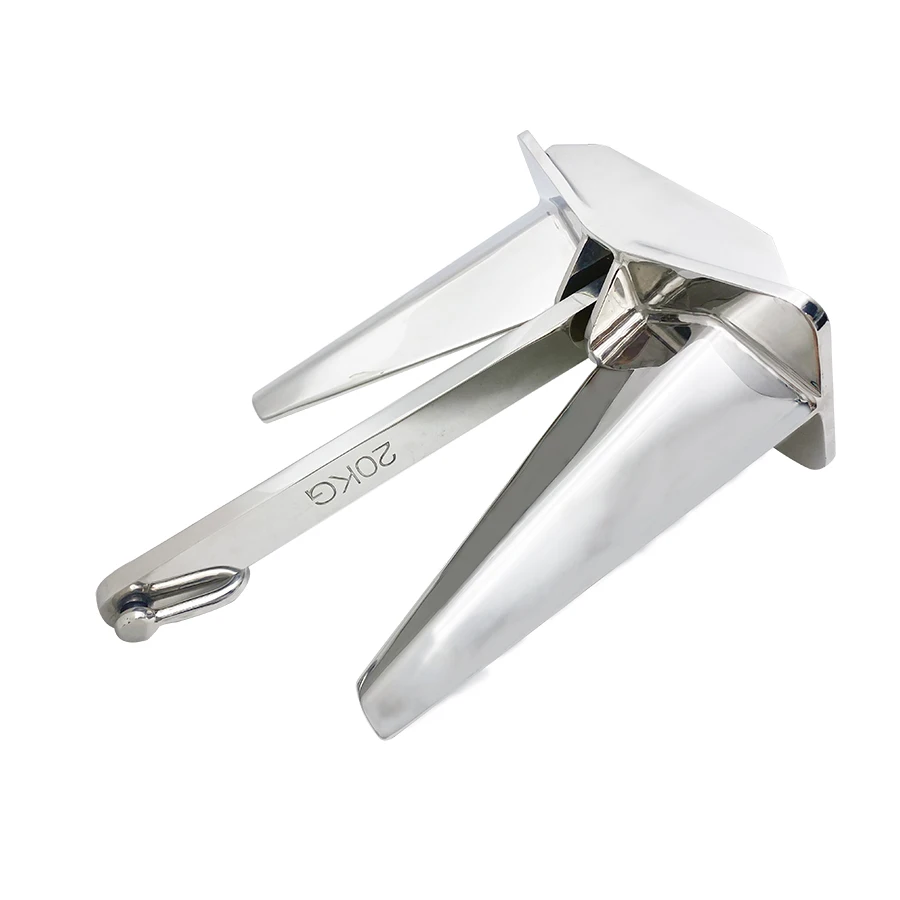 Boat Anchor 316 Stainless Steel Mirror Polished Pool Anchor Marine Hardware