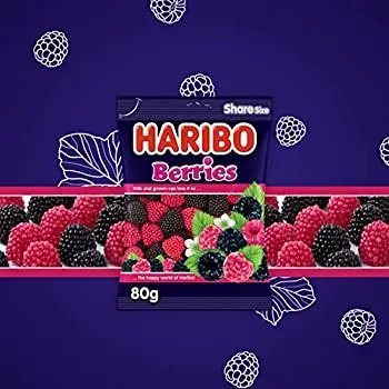 Конфеты Haribo Berry Gummi 80 г x 24 свежий запас и новая дата оптовая продажа