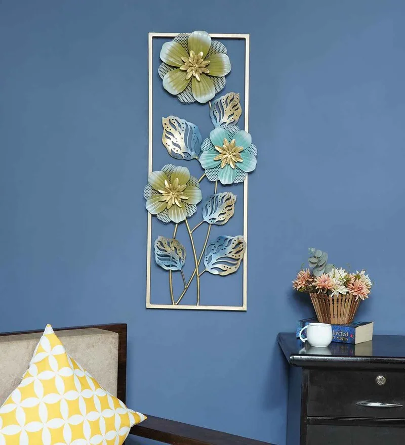 Latest Design Wall Art Flower Frame Design Metal Art Frame for Living Room House Decoration Wholesale Inside Arts Supplies