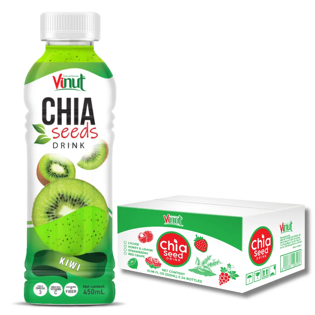Wholesale Kiwi Chia Seed Juice Drink 450ml VINUT | Free Sample & Design, Marketing Support (OEM,ODM)