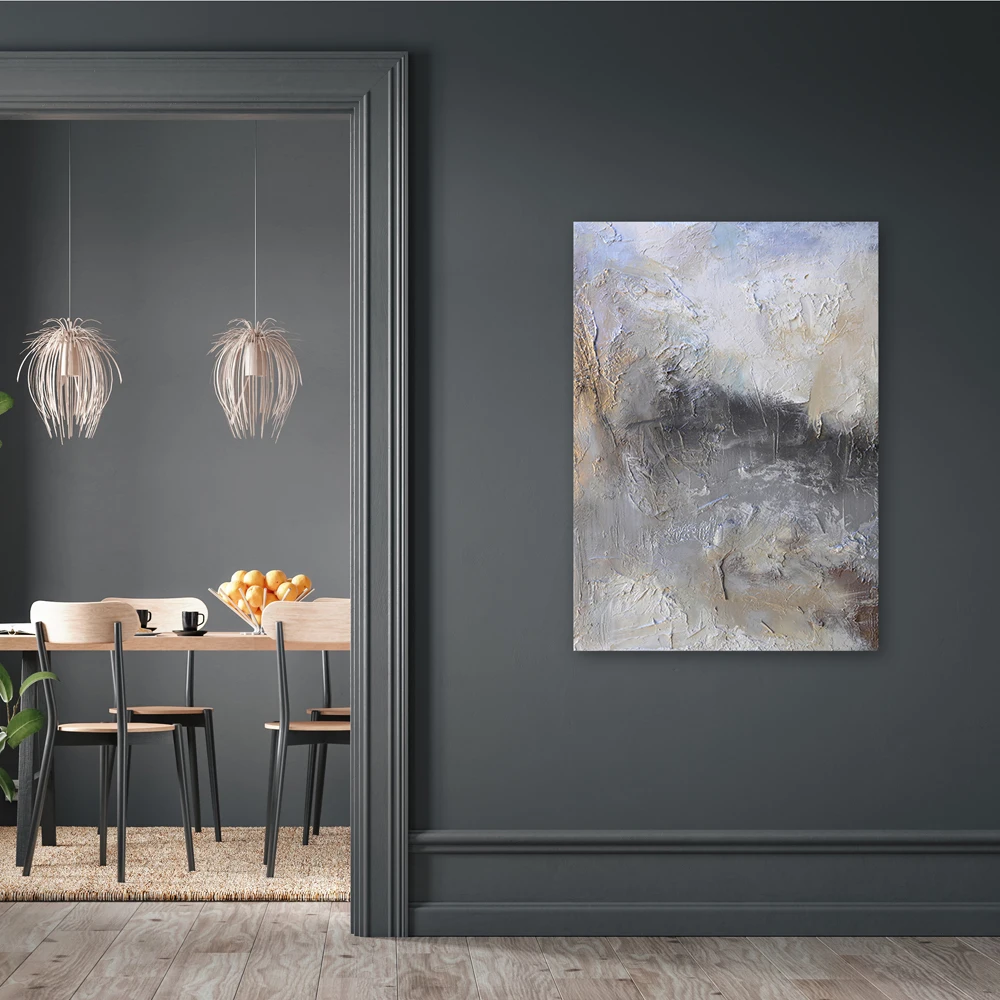 Handmade Oil Painting on Canvas Decoration Wall Hanging Home Decor Wall Art Abstract Natural Color Hotel Living Room