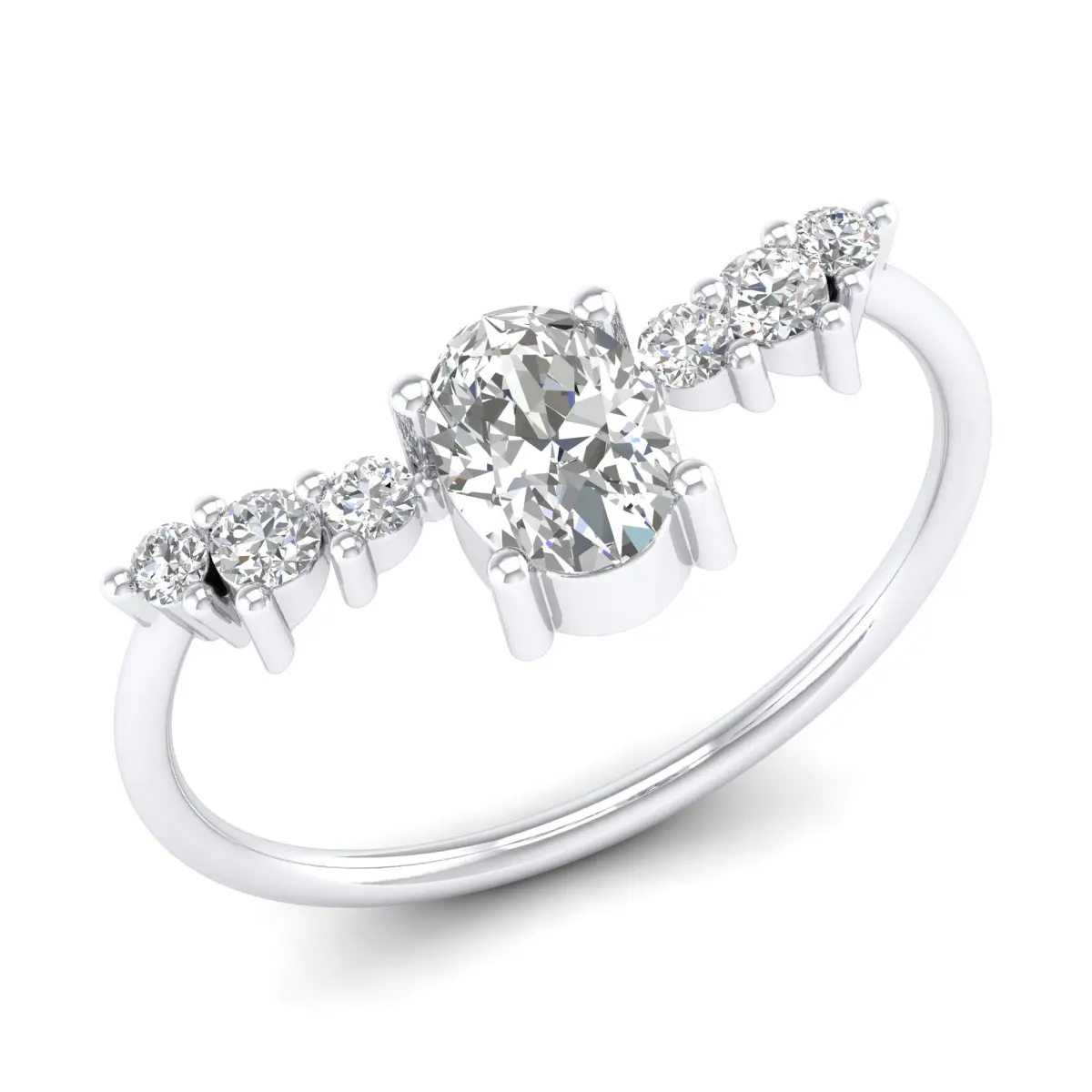 REYES Luxury 10K 14K 18K Solid Gold Engagement Band Ring for Women Fashionable Moissanite Diamond Wedding Gift Fine Jewelry