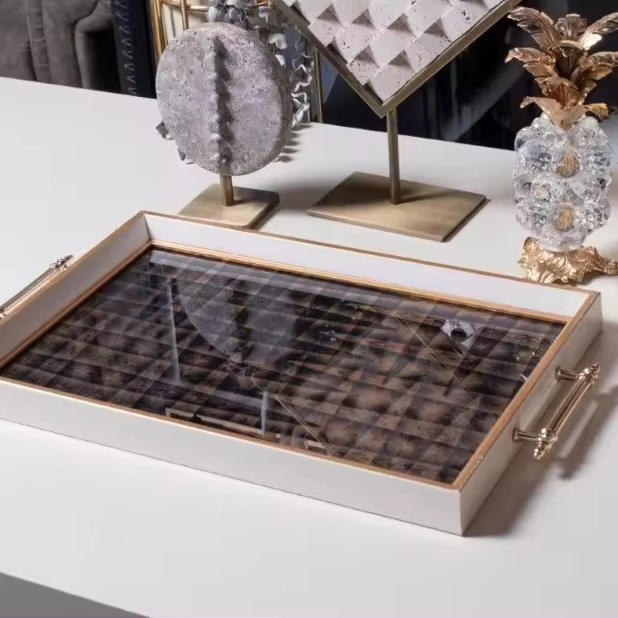 Direct Factory Price Serving Tray Custom Modern Design Glass Tray for Home Decor Table Kitchen Hot Sale for Christmas for Hotel