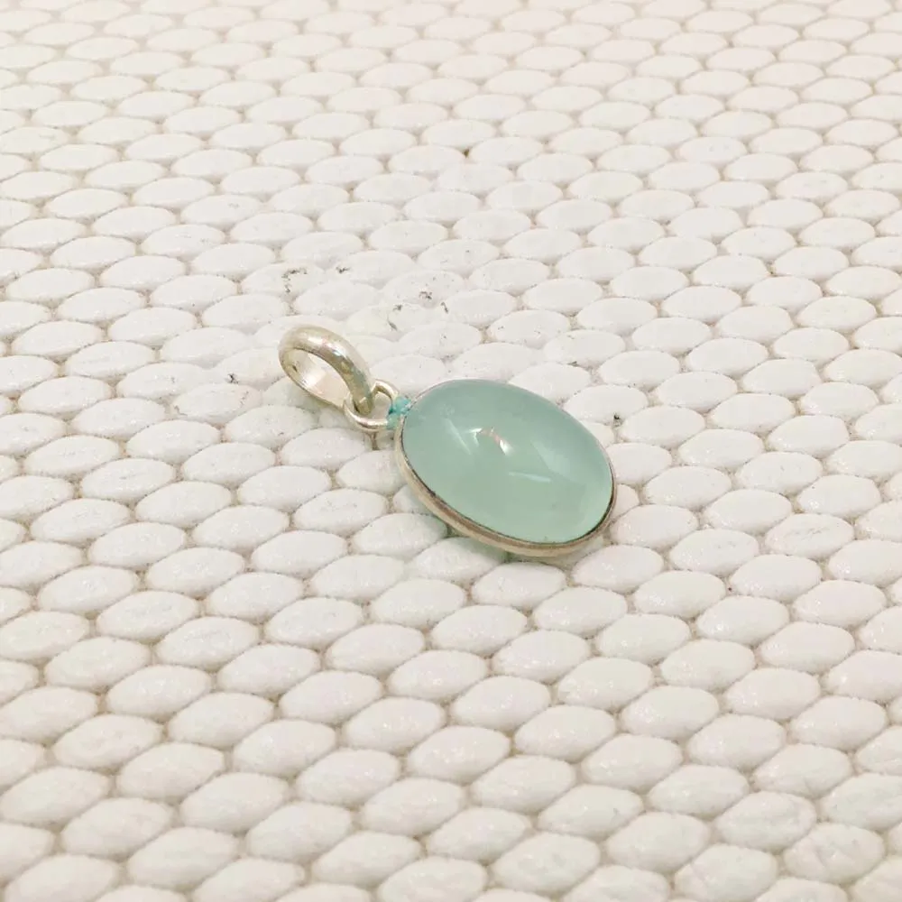 Popular Design Aqua Chalcedony Gemstone 925 Sterling Silver Pendants Jewelry Wholesale Online Sterling Silver Gemstone Pendants