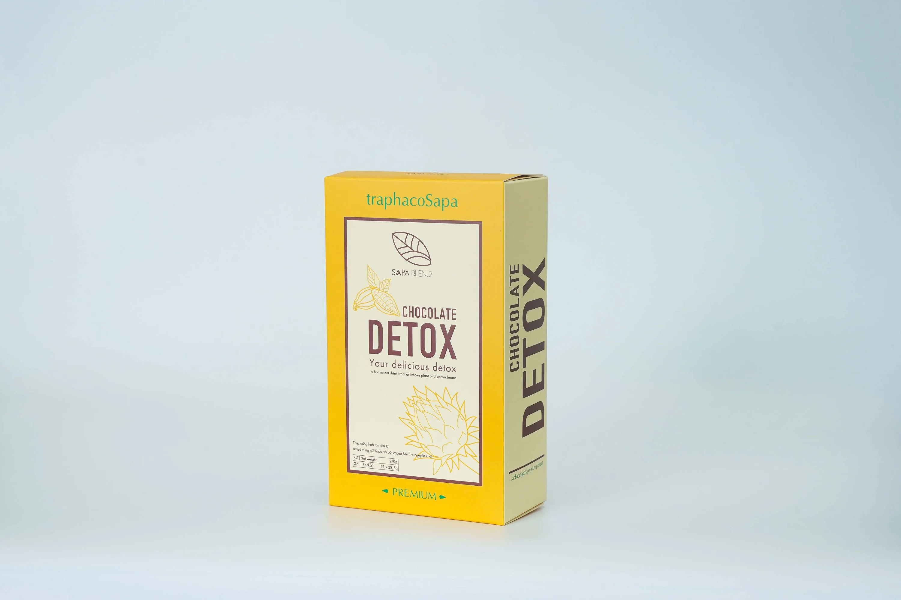 Слегка горький Сладкий коричневый 24 месяца срок годности вьетнамская диетическая добавка шоколадный Детокс мгновенный напиток порошок