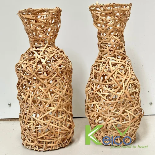 Natural Transparent Handmade Rattan Vase Color Feature for Home Decoration Made in Viet Nam from Keico