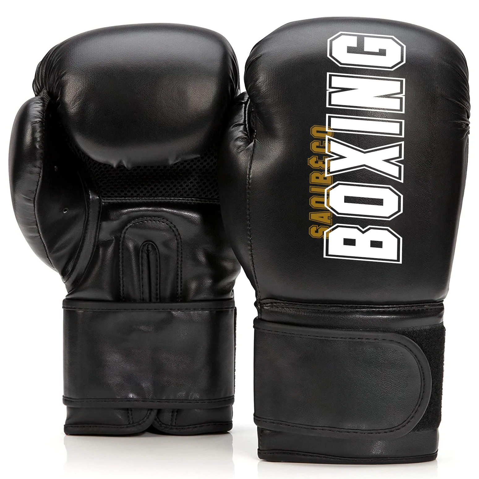 Black Shin Leather Training Boxing Gloves High Quality MMA Gloves & Sparring Boxing Gloves