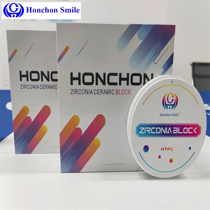 HTPC Pre shaded zirconia dental cad cam blocks dental lab item material  crown zirconia milling discs