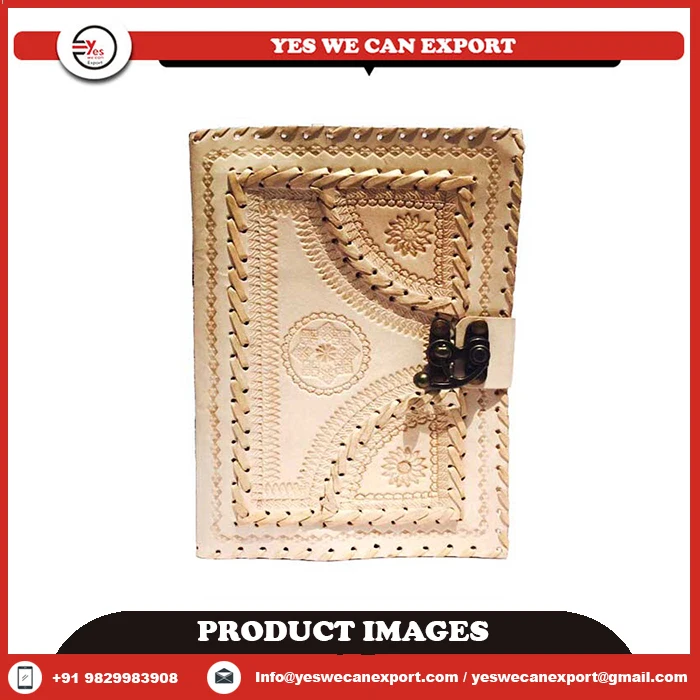 indian handmade genuine vintage buff leather journal notebook planner organiser diary