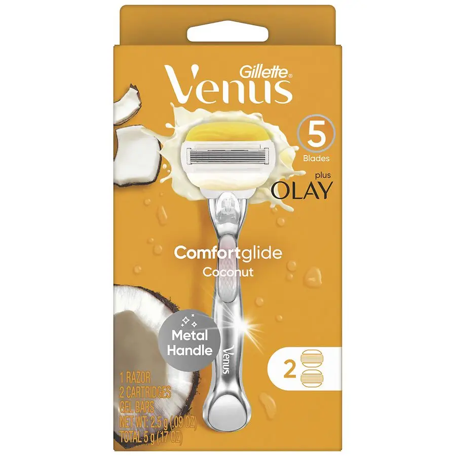 Gillette Venus ComfortGlide кокосовое плюс Олай женский набор бритв с 2 заправками