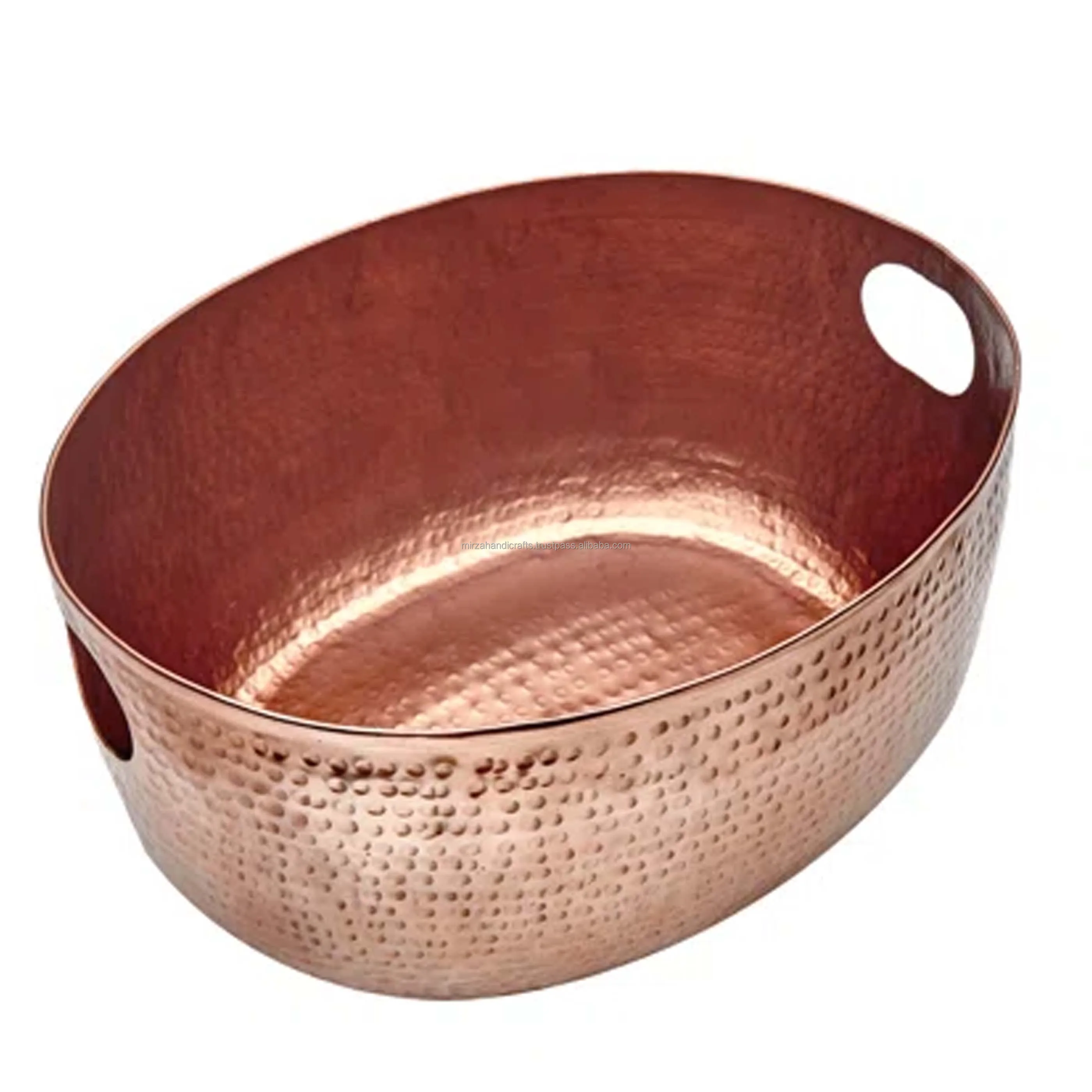 Large Black Aluminum Beverage Hammered Beverage Ice Tub for Parties Wine Cooler Tub Beer Ice Cooling