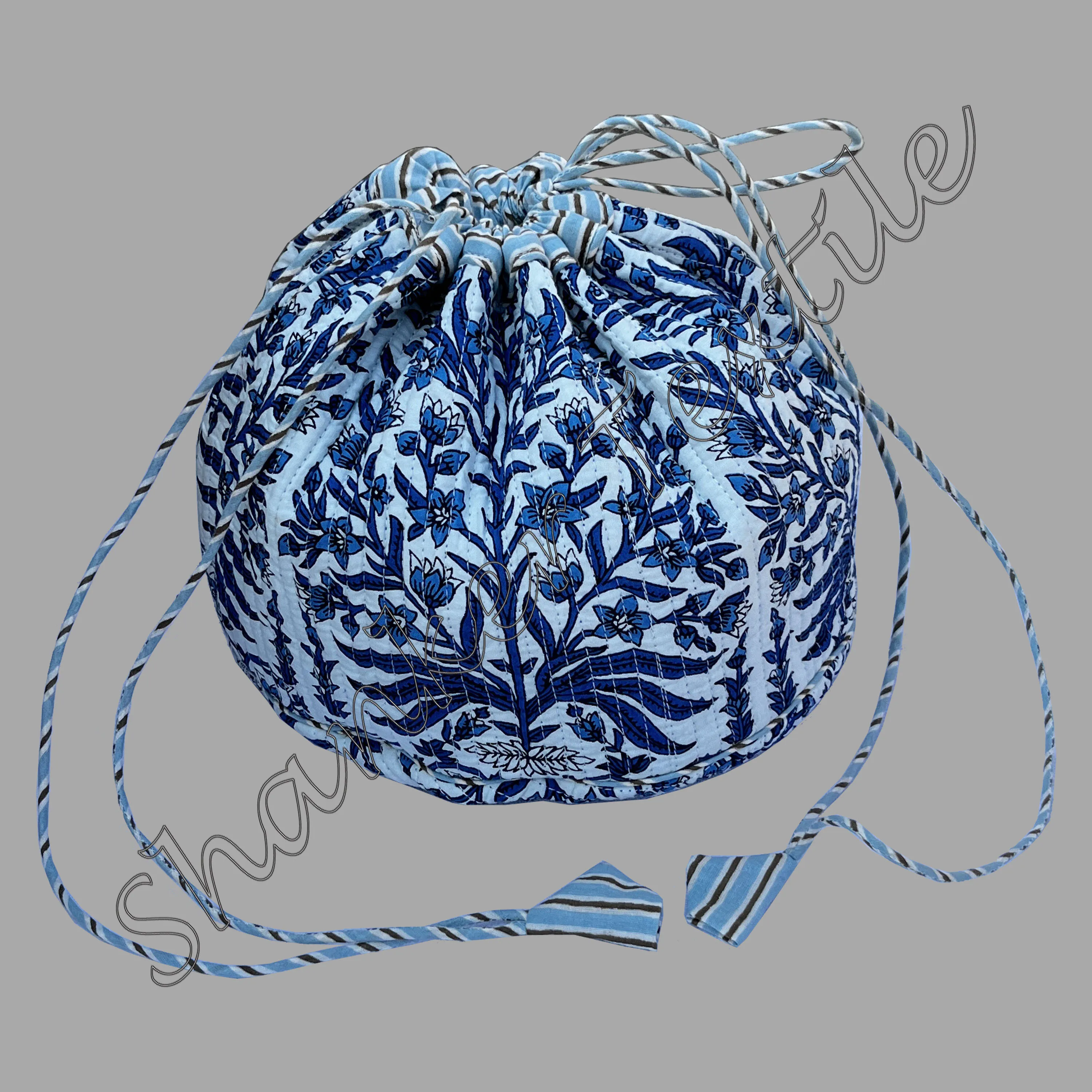 Indian Handmade Block Print Ethnic Wedding Gift Party Bags Wrist Handbag Potli Bags