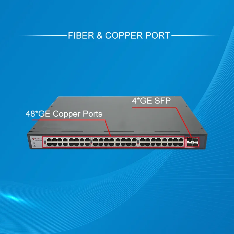 48 GE медный порт 4 SFP гигабитный управляемый коммерческий коммутатор Ethernet