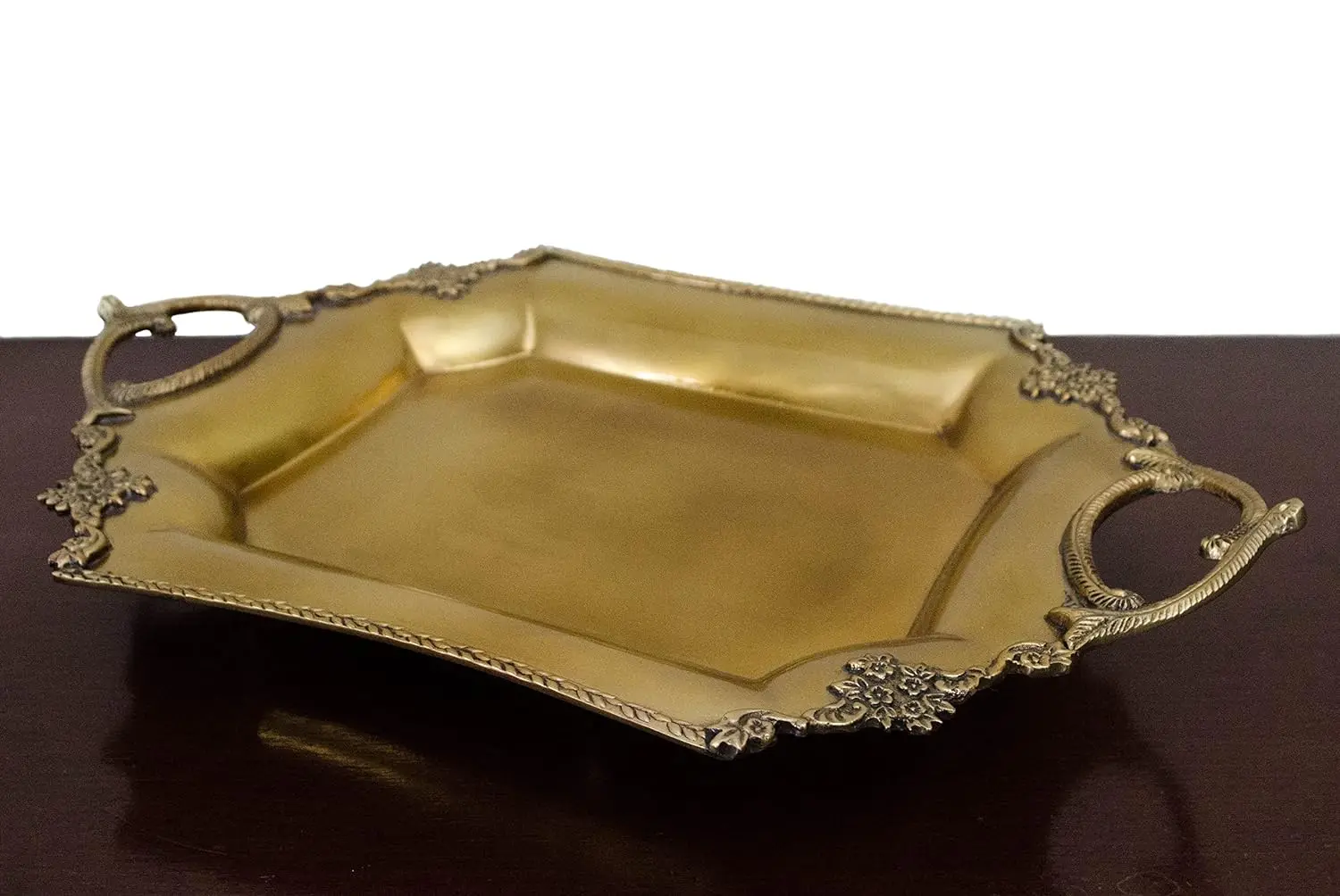 Brass tray  Rectangular Brass Serving Tray  Exquisite Artistry for Elegant Serving kitchen decor gift item