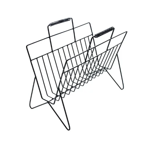 Office Supplies Portable Desk Organizer Storage Baskets Black  Metal Wire Wall Mounted Hanging Baskets File Magazine Rack Holder