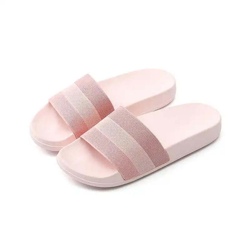 Hot Selling 2022 Women Pink Color Fancy EVA Rubber Beach Foot Wear Slides Slipper Sandals For Females Custom Logo