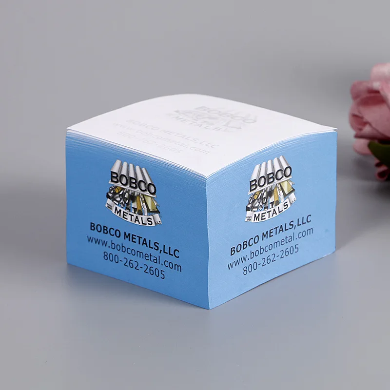Advertising Sticky Note Cube Memo Block Printed On 4 Sides for Promotional Giveaways