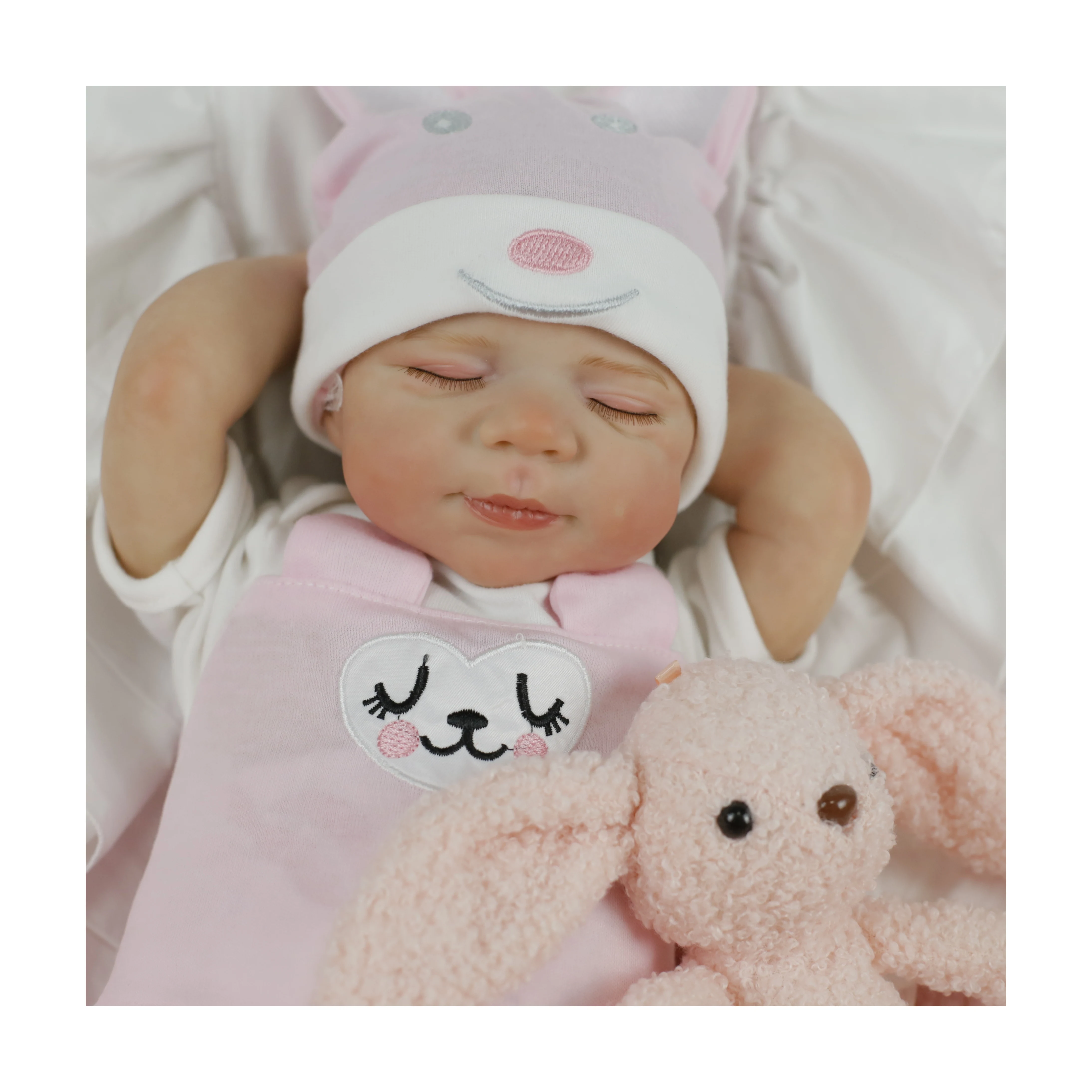 Lifereborn 17 Inches Sleeping Baby Dolls Lifelike Bebe Reborn Cuddly Baby Sweet Soft Dolls Toys