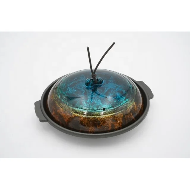 Thick Plate with Fluorine Treatment Aluminum Plate to Decorate, Roast Available in Three Colors Single Serving Hot Plate Cooking