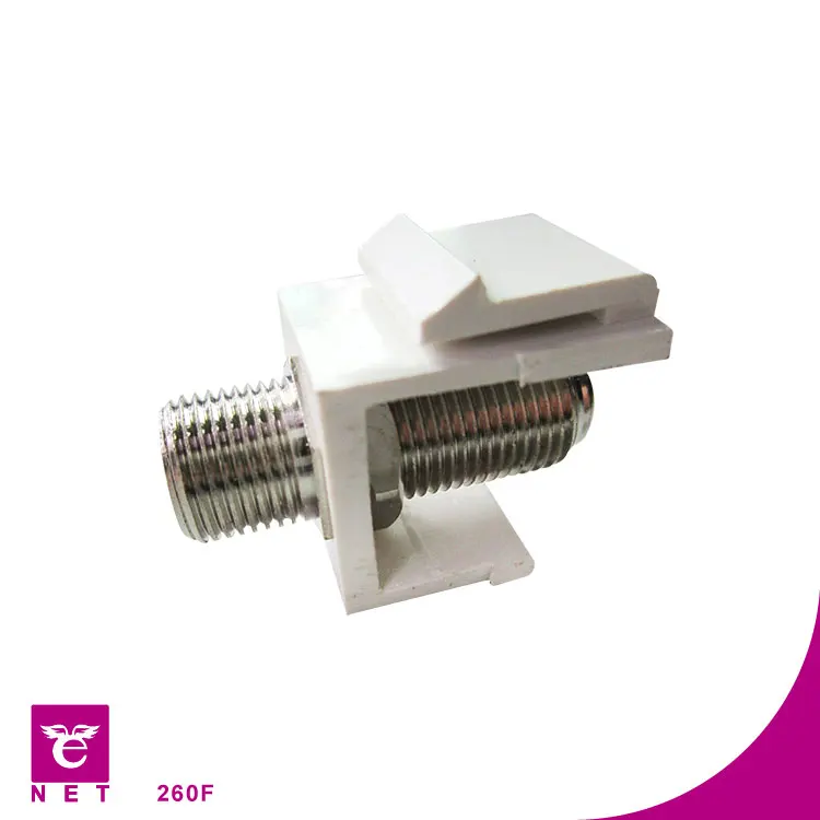 Gold-Plated Coaxial Keystone Jack Insert F Type Keystone Connectors