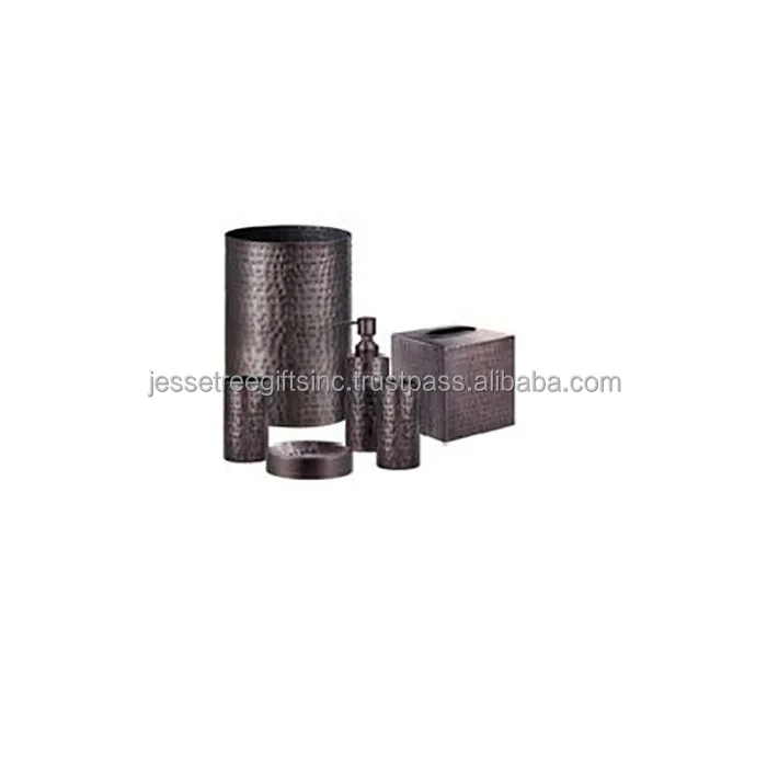 Metal Luxury Bathroom Set Of Seven Pieces Modern Bathroom Accessories Golden Finishing Factory Price Decorative Bathroom Set